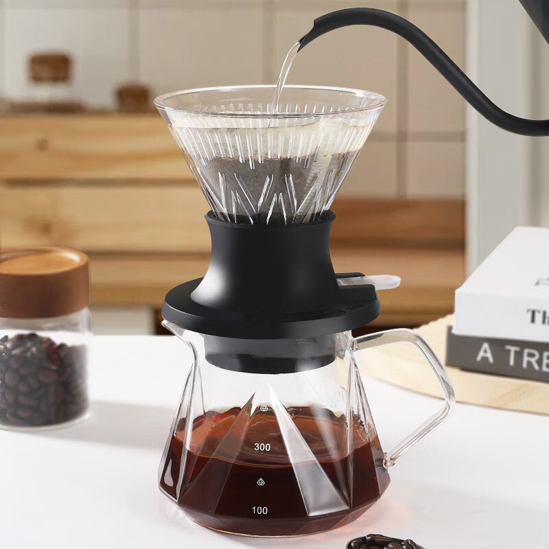 Coffee Equipment V60 - ถ้วยกรองกาแฟแบบใช้ซ้ำได้ แบบดริป สำหรับชงกาแฟด้วยมือ กระดาษกรองกาแฟแบบแช่ หม้อกรองแบบสวิตช์รูปตัววี