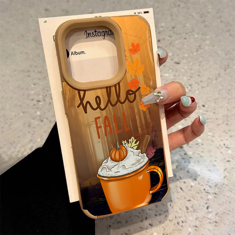 Coffee X - เคสโทรศัพท์ลายใบเมเปิลย้อนยุคสำหรับ iPhone 17 16 15 Pro