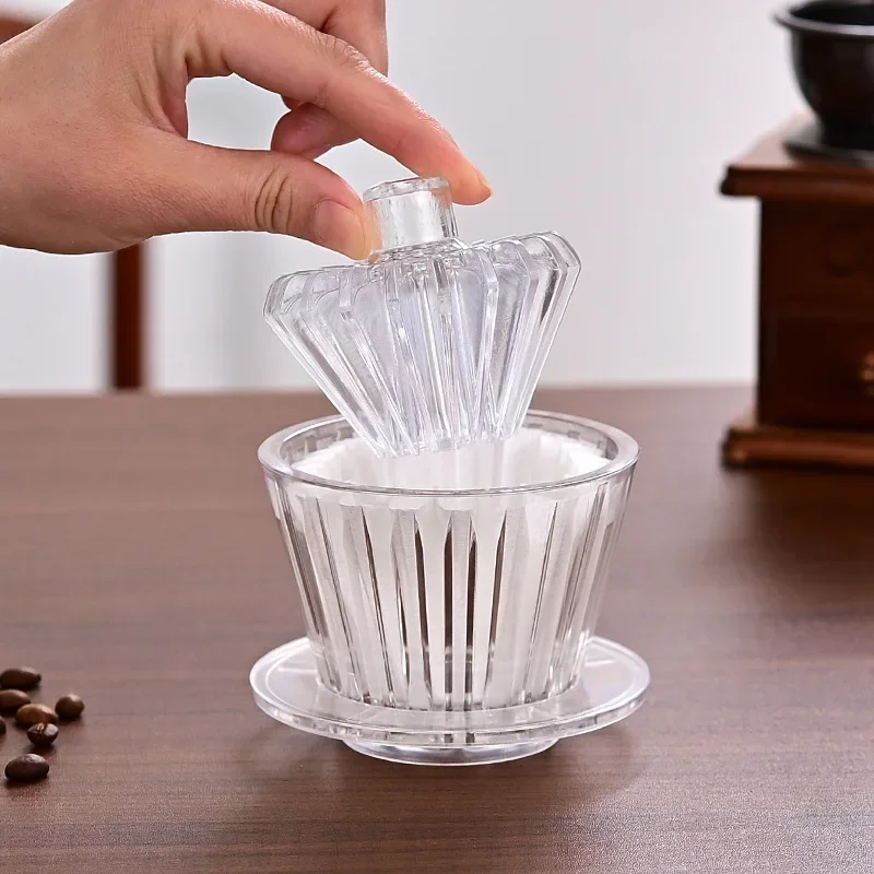 1-2 ถ้วยกาแฟ Dripper คริสตัล E - Coffee Equipment V60 บทวิจารณ์และราคา